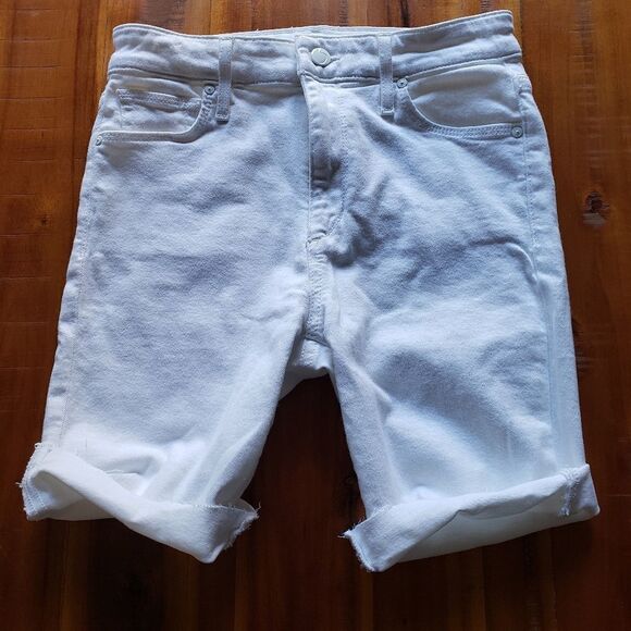 JOE'S Jeans High Rise Skinny Cut Off White Jean Shorts Size 25 - Picture 1 of 12